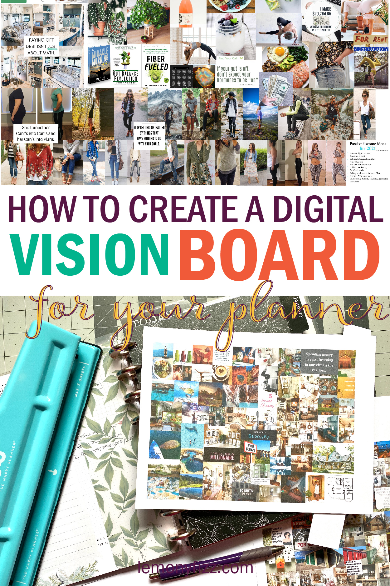 Digital Vision Board Background