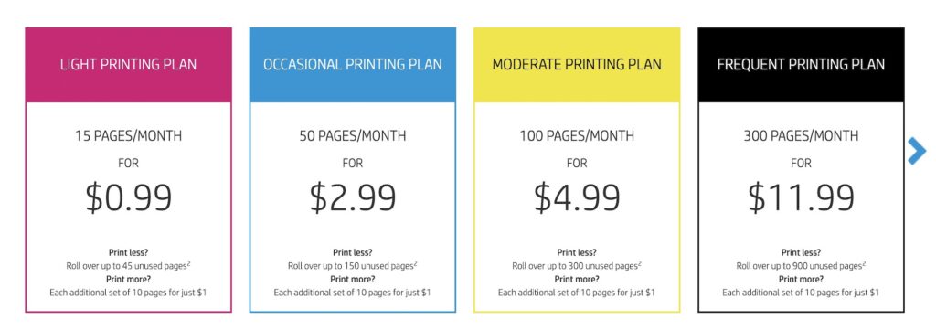 hp-instant-ink- price plans