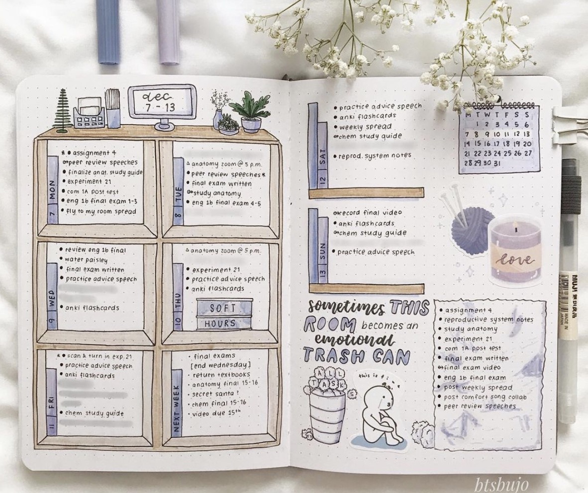 Over 49 Inspiring Bullet Journal Weekly Spread Ideas