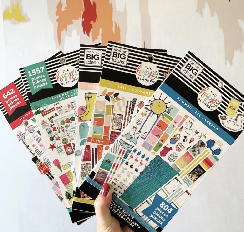 Favorite brands with functional sticker books for planning and