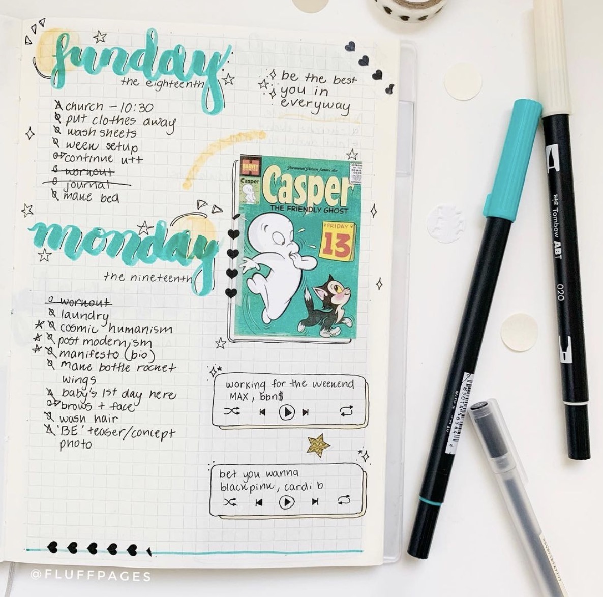 Over 49 Inspiring Bullet Journal Weekly Spread Ideas