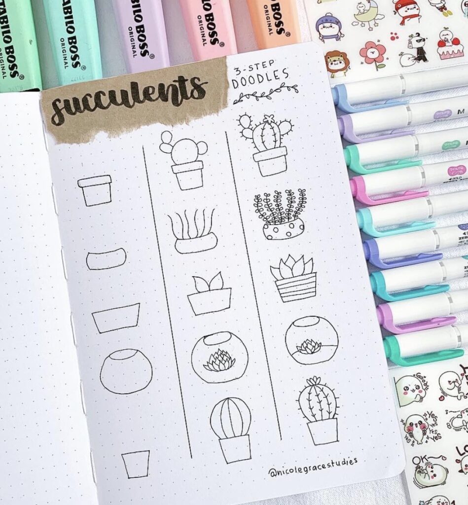 3-step-succulent-doodles-nicolegracestudies