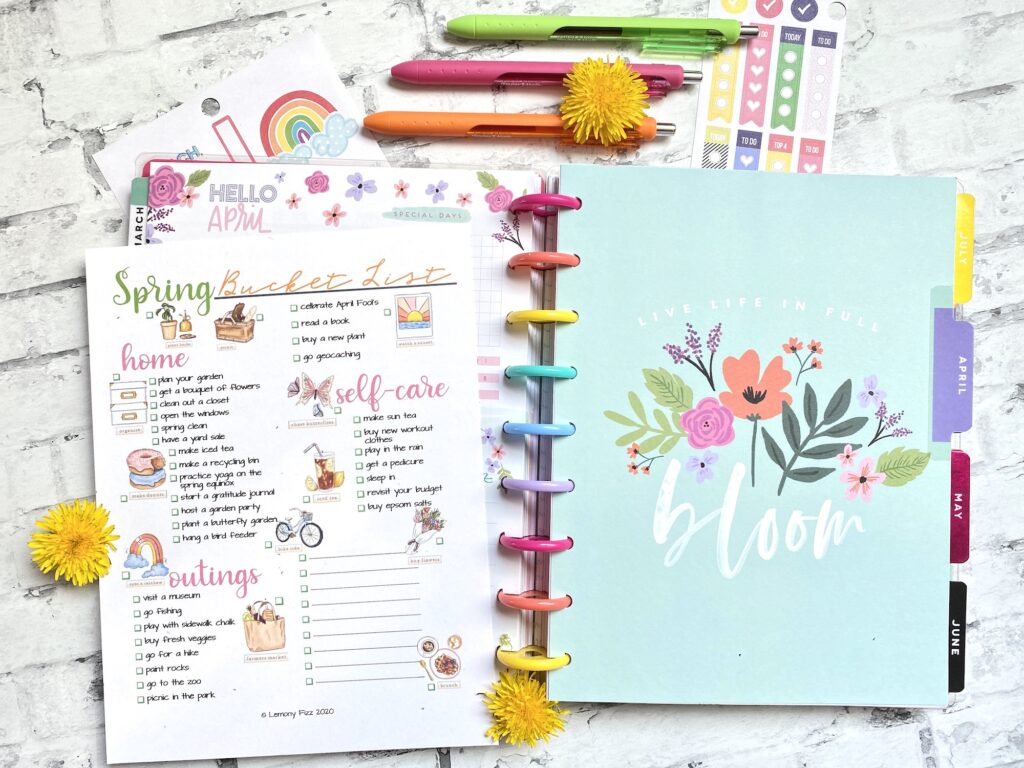 Planner Printables: Mini Kit – Lemony Fizz