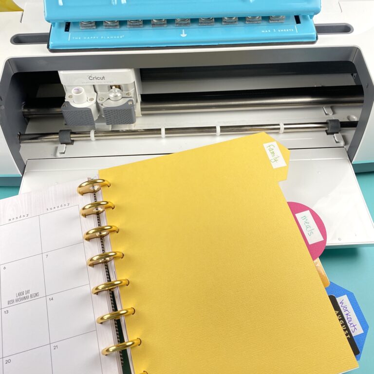 Planner tabs with Cricut