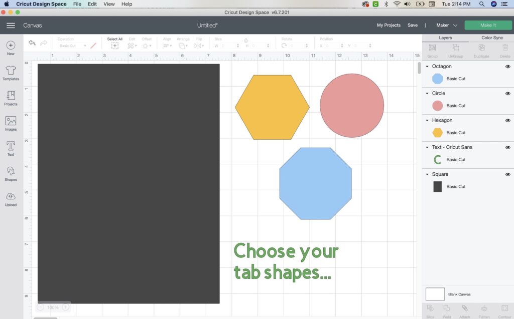 shapes for planner tabs
