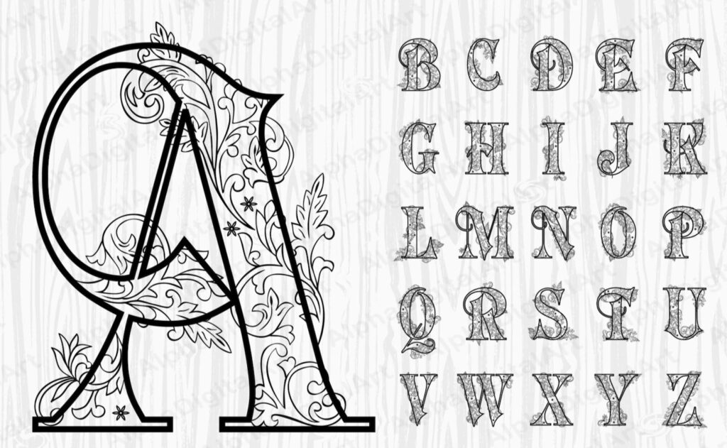 calligraphy writing samples alphabet