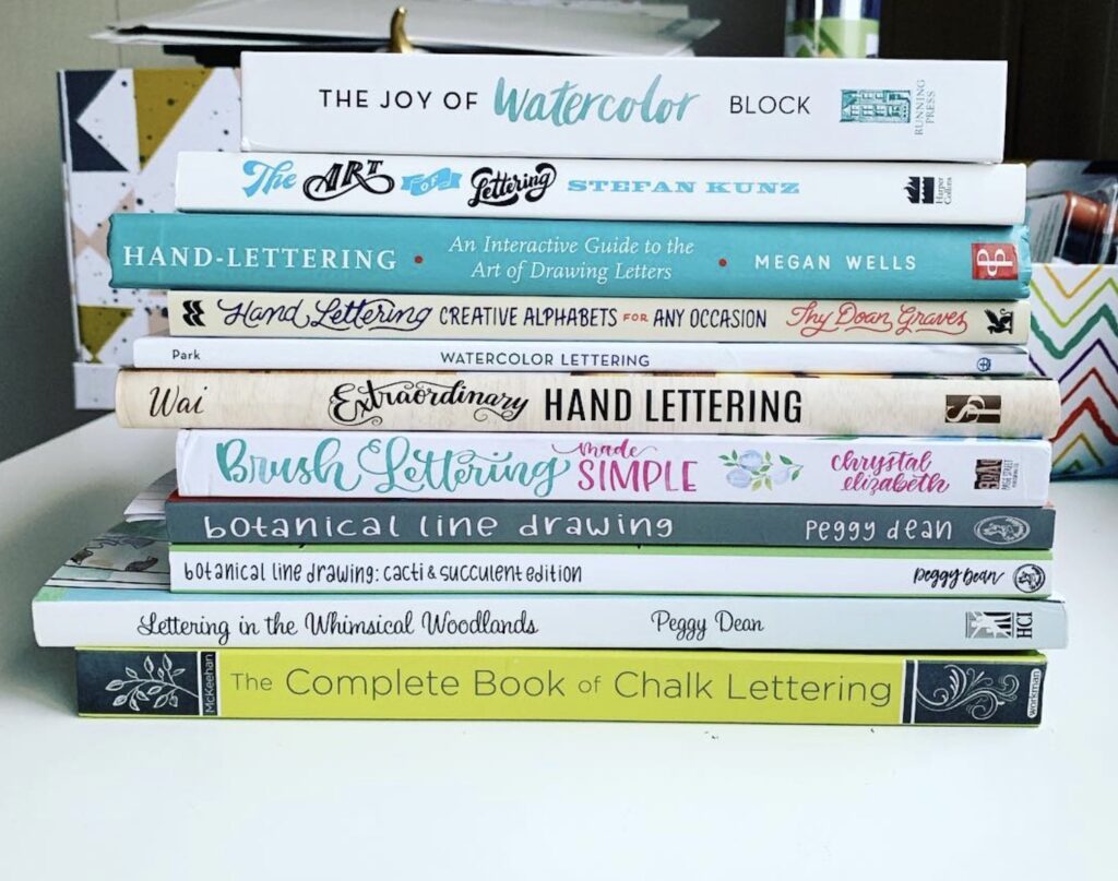 stack handlettering books