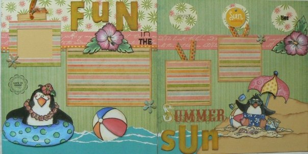 summer fun cricut scrapbooking page