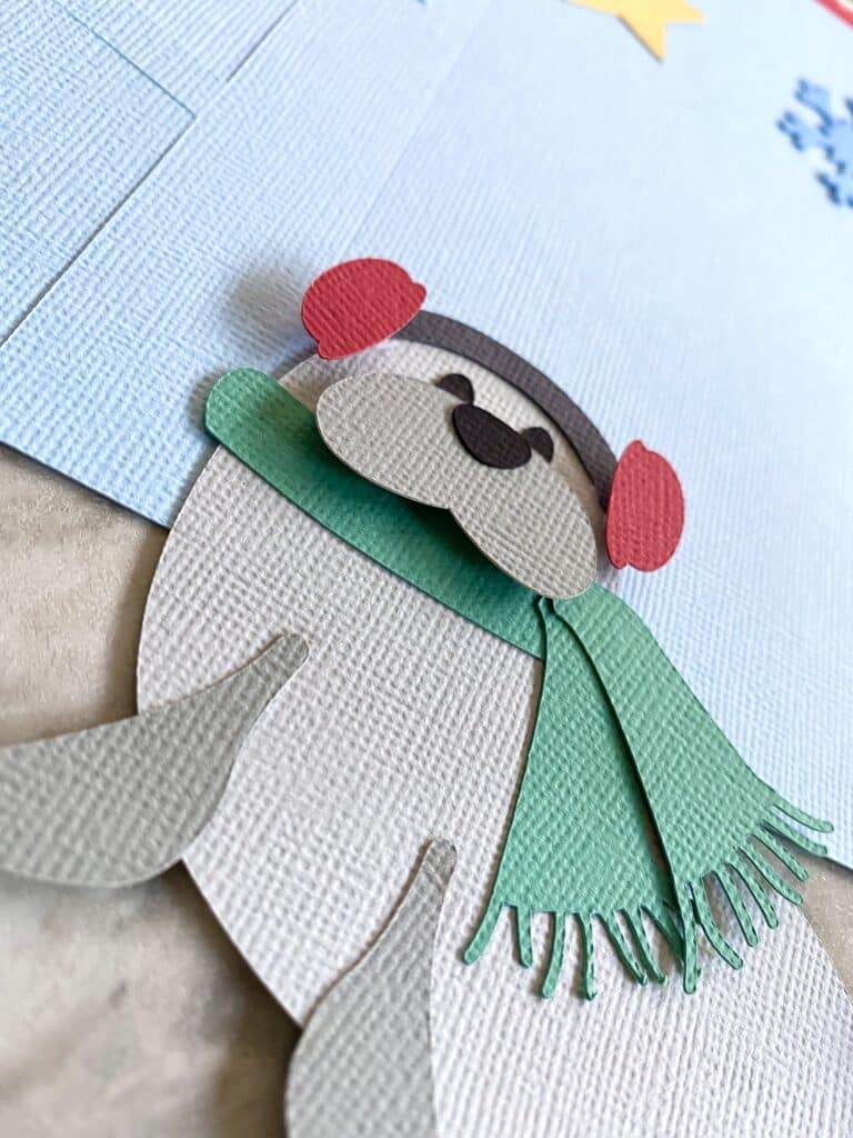 seal paper piecing for a handmade card