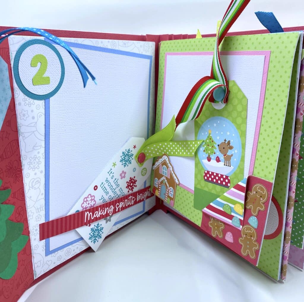 page two with pockets in christmas album