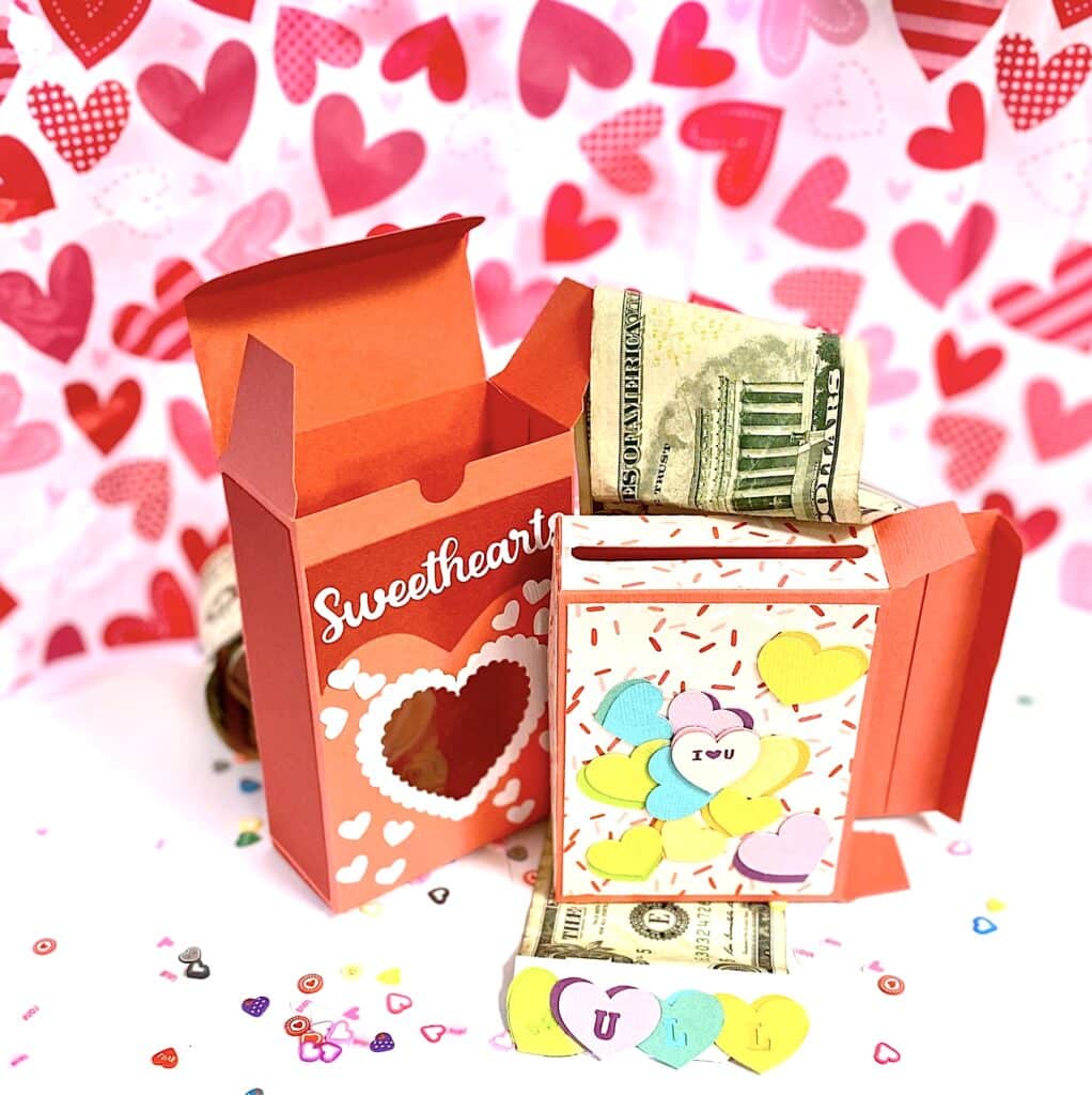 Valentine's Day Money Box Gift with Conversation Hearts