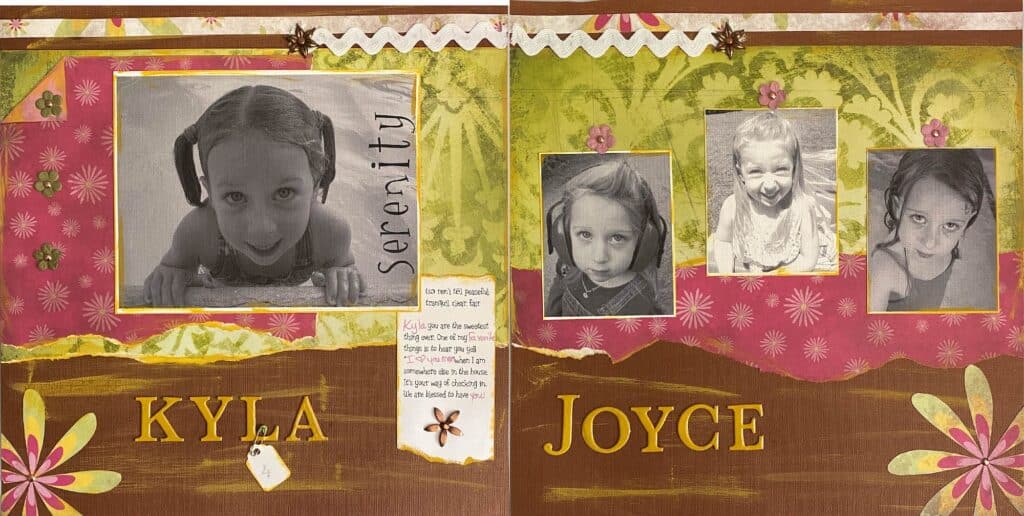 2 page spread scrapbook layout