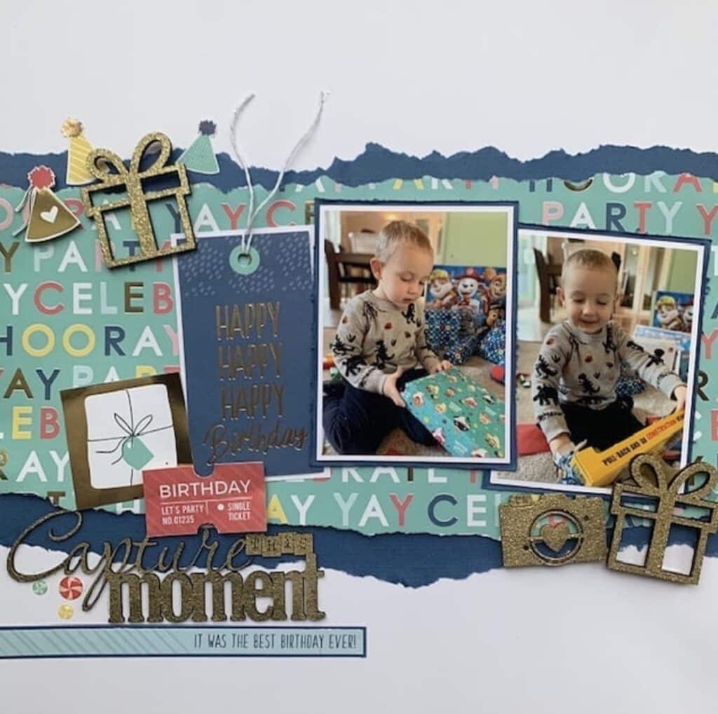 capture the moment scrapbook layout