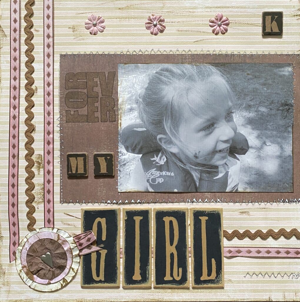 Vintage Scrapbook Layout