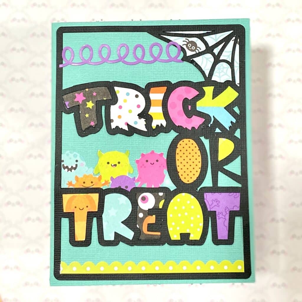 trick or treat svg free download for a handmade card or scrapbook embellishment