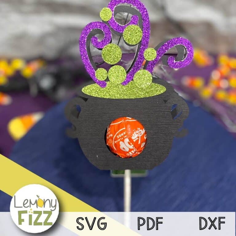 Make Halloween Cauldron Lollipop Holders for Simple Party Favors
