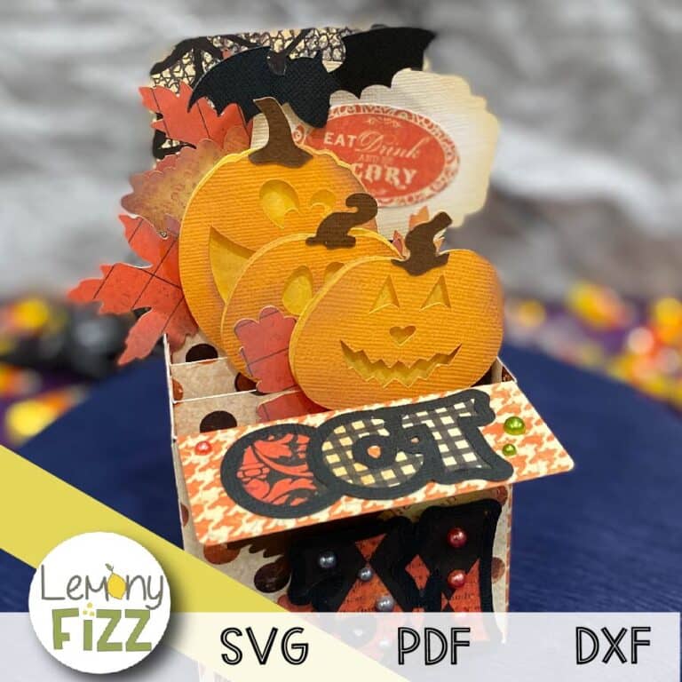 Oct. 31 Box Card with Jack-o-Lanterns for Halloween