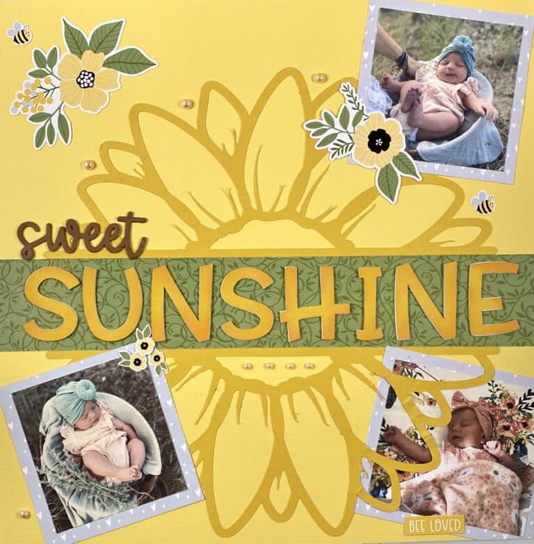 12 Steps to Use this Free Sunflower SVG to Create a Beautiful Scrapbook Page