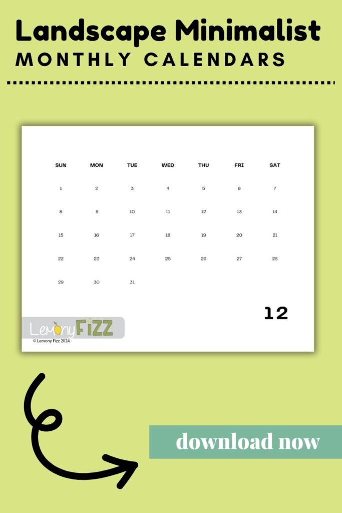 Minimalist Calendar Template 2024 – Horizontal July Calendar Get your streamlined 2024 July calendar layout for easy organizing.