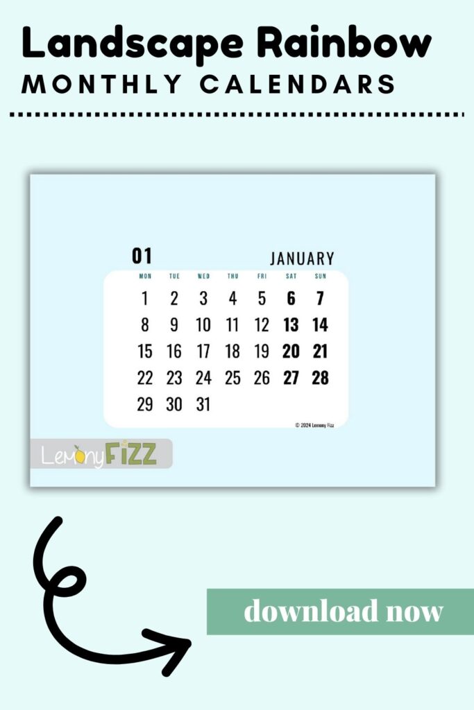 blue bubble calendar 2024 printable January