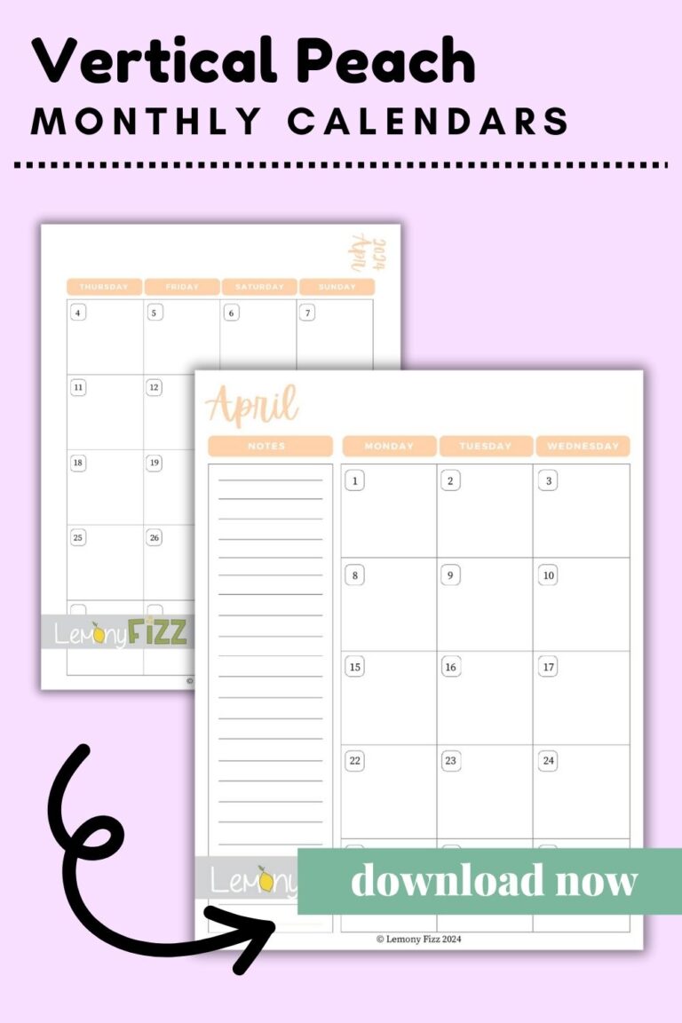 15 Printable April Calendars: Organize Your Spring Schedule