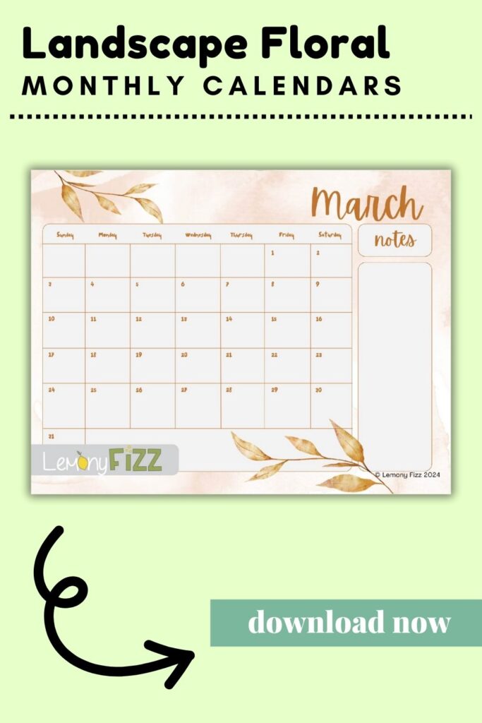 Aesthetic March Calendar – Charming and Practical for 2024 Adorable Design
