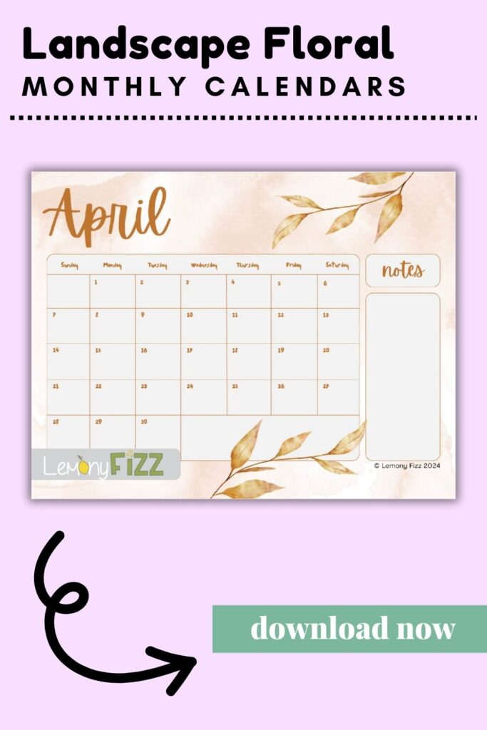 Aesthetic April Calendar – Charming and Practical for 2024 