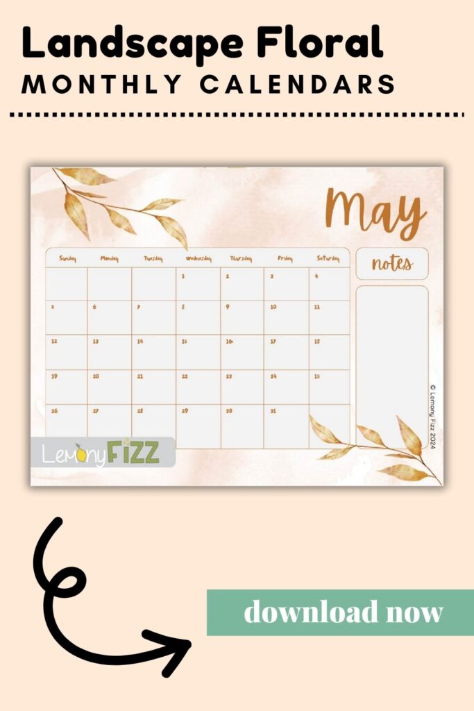 Aesthetic May Calendar – Charming and Practical for 2024