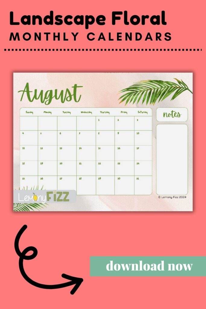 Aesthetic August Calendar – Charming and Practical for 2024