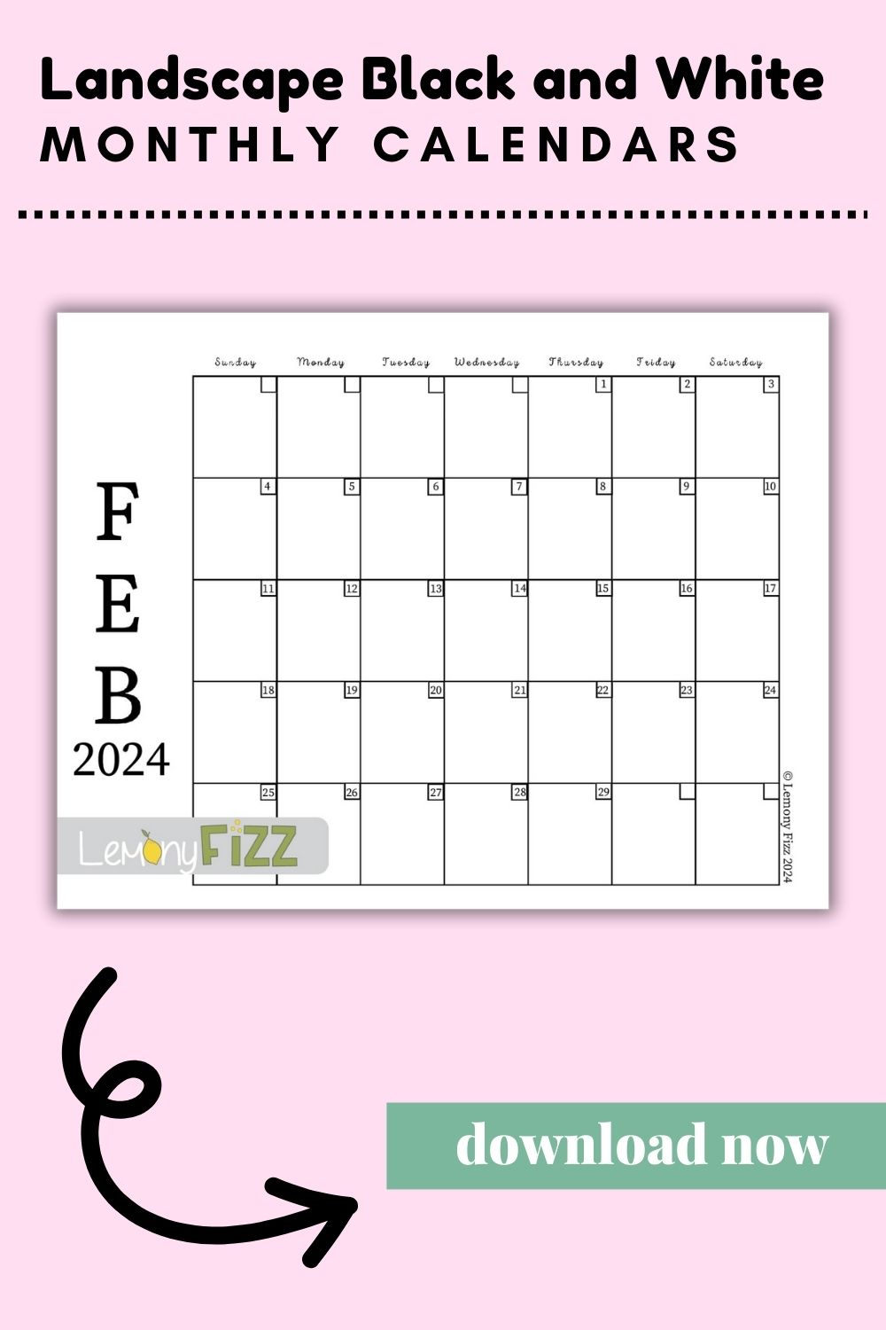 15 Free Printables: 2024 February Calendars