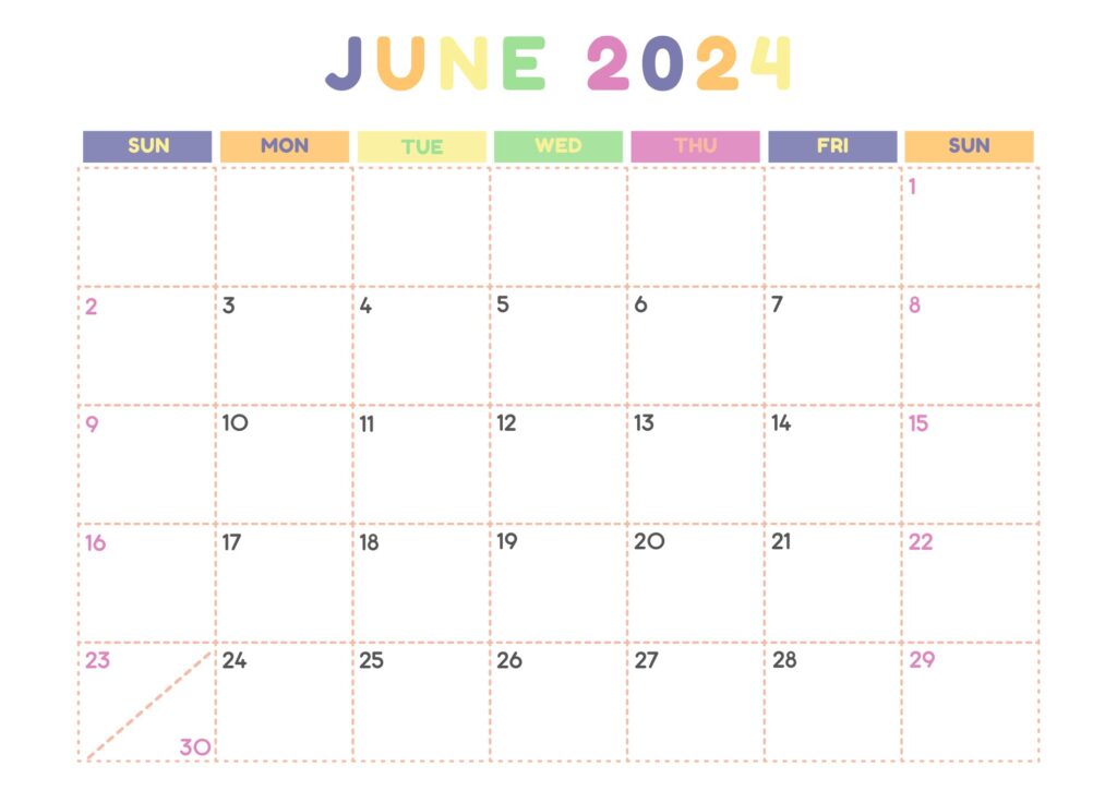 june printable calendar 2024
