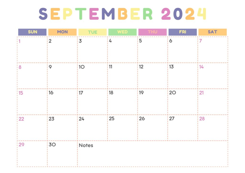 september printable calendar 2024