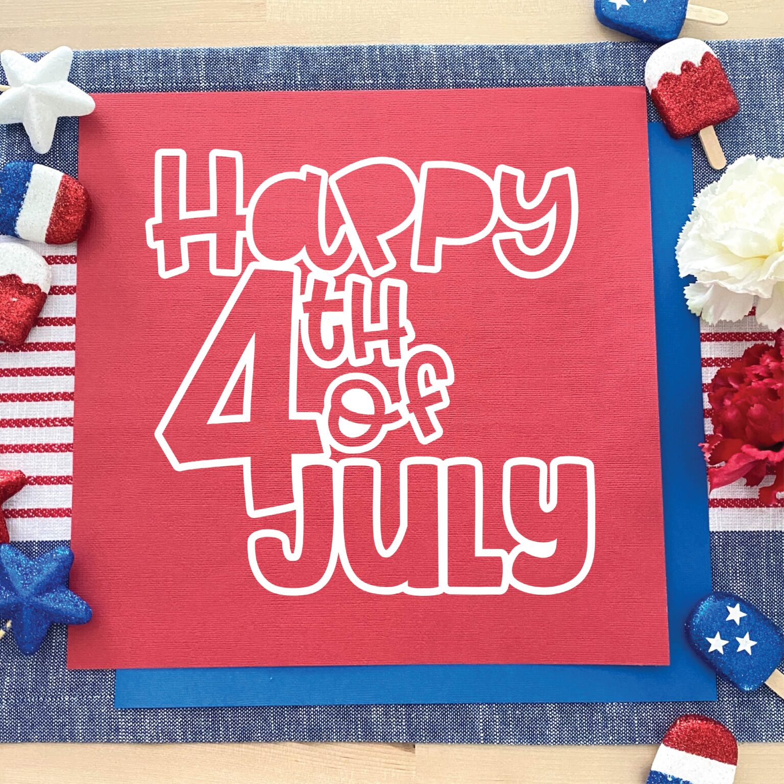 4th of july scrapbook title overlay craft svg file lemonyfizz