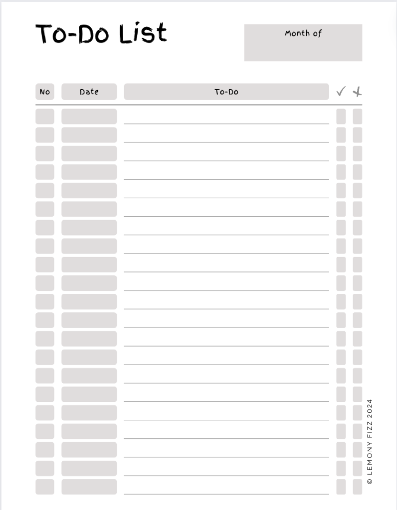 Clean To Do List Planner