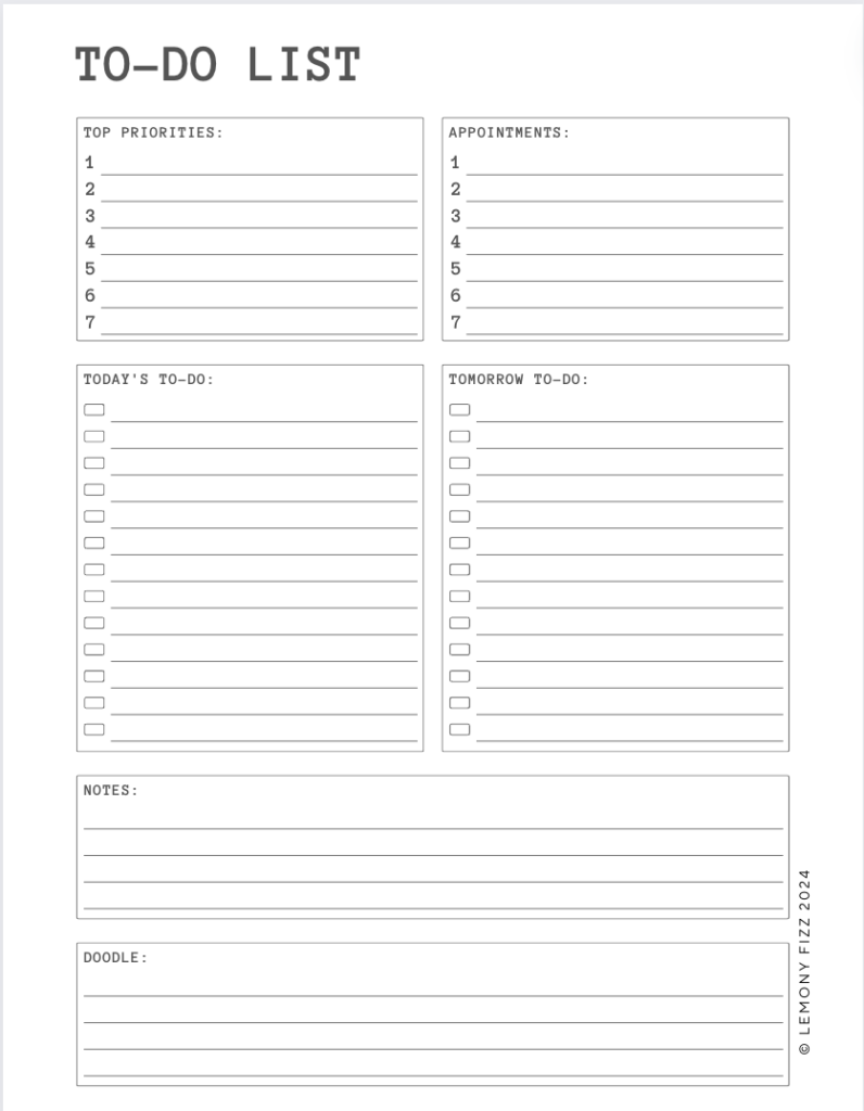 Simple To Do List Planner