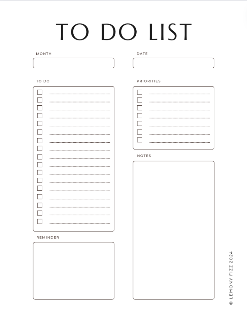 Simple To do list boxes