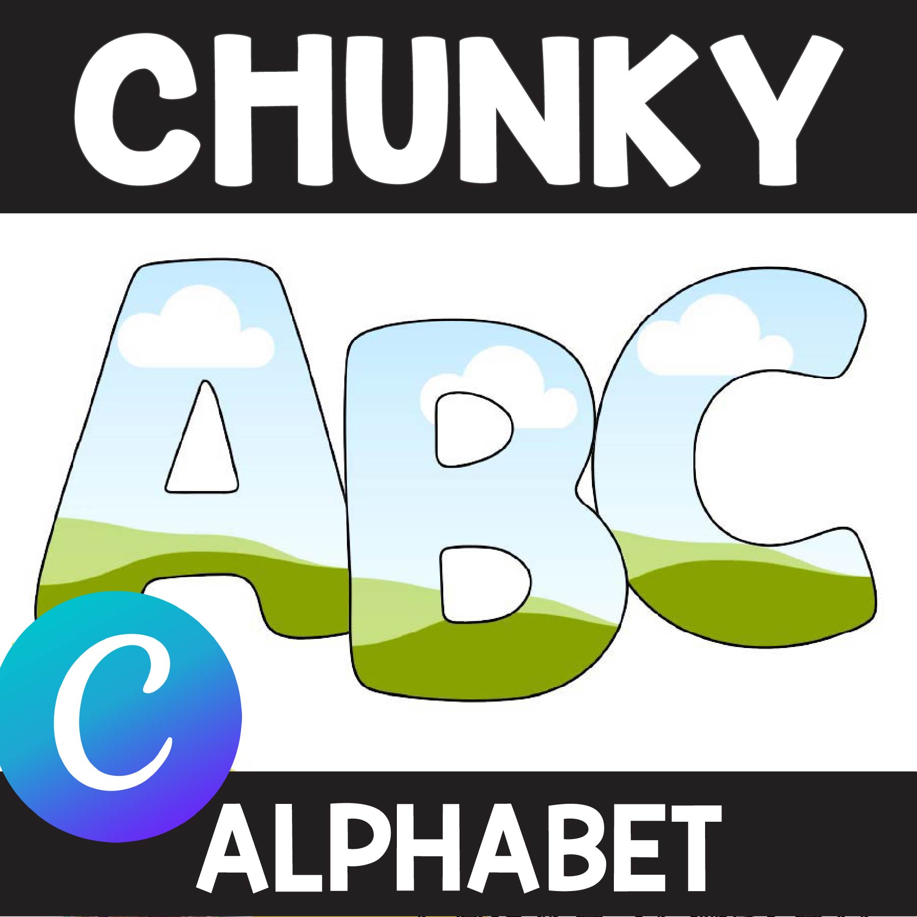 Chunky - Alphabet Frames for Canva Bulletin Board Letters