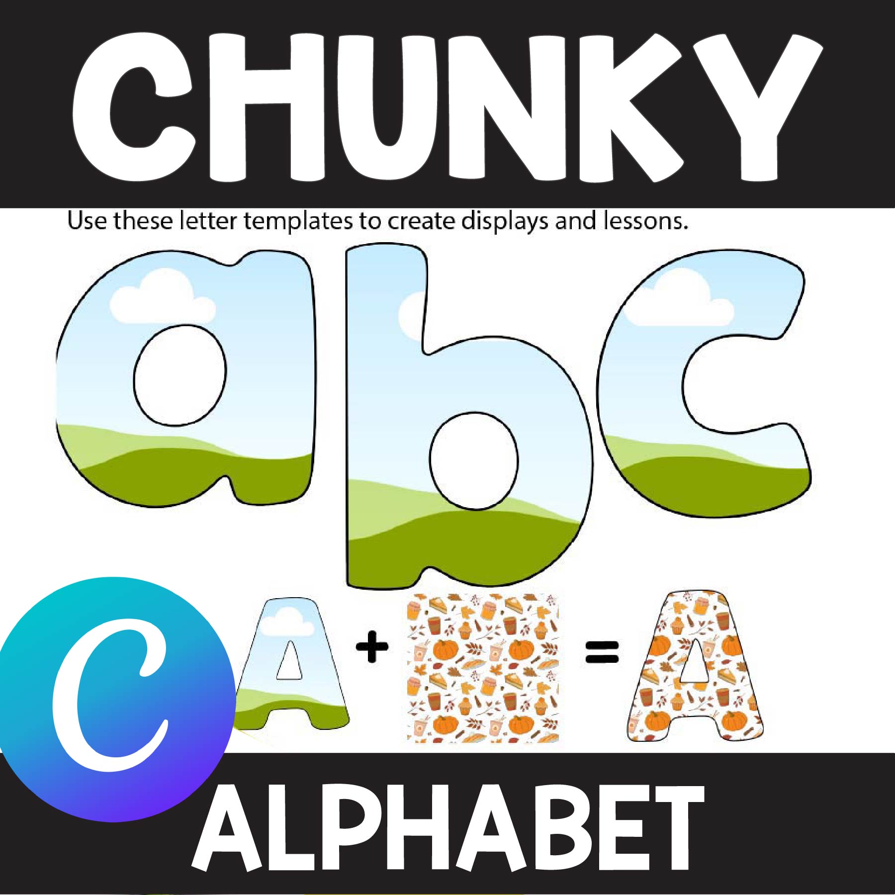 Chunky - Alphabet Frames for Canva Bulletin Board Letters - Image 2