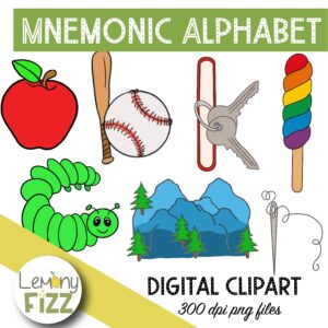 Mnemonic Alphabet Letters Clip Art
