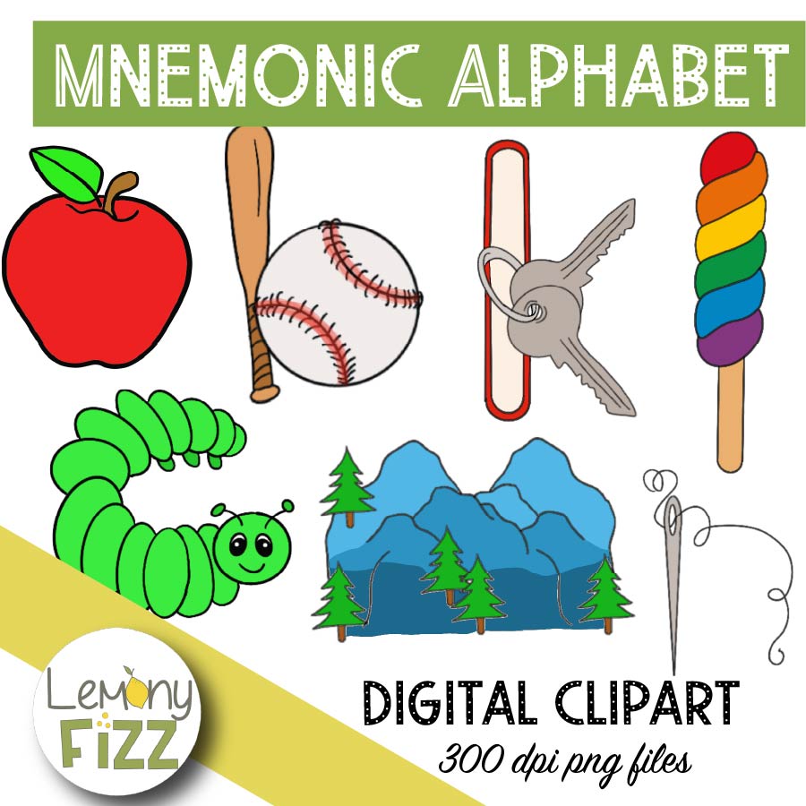 Mnemonic Alphabet Letters Clip Art
