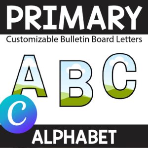 Primary Bulletin Board Letters Editable Canva Templates