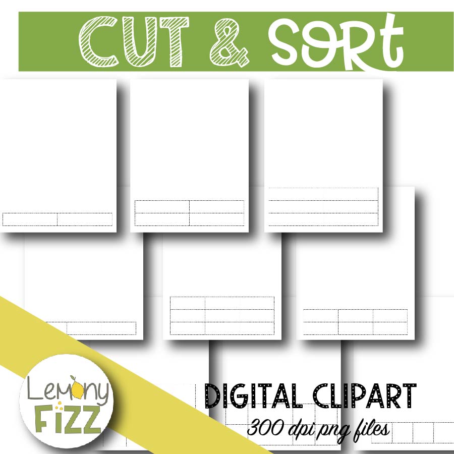 Cut and Sort worksheet templates. How to make teacher resources
