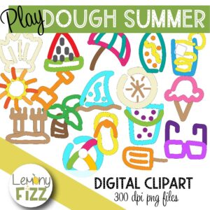 Summer play dough shapes for activities and teacher resources.