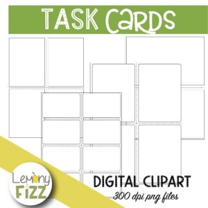 Task card templates for quick educational resources.