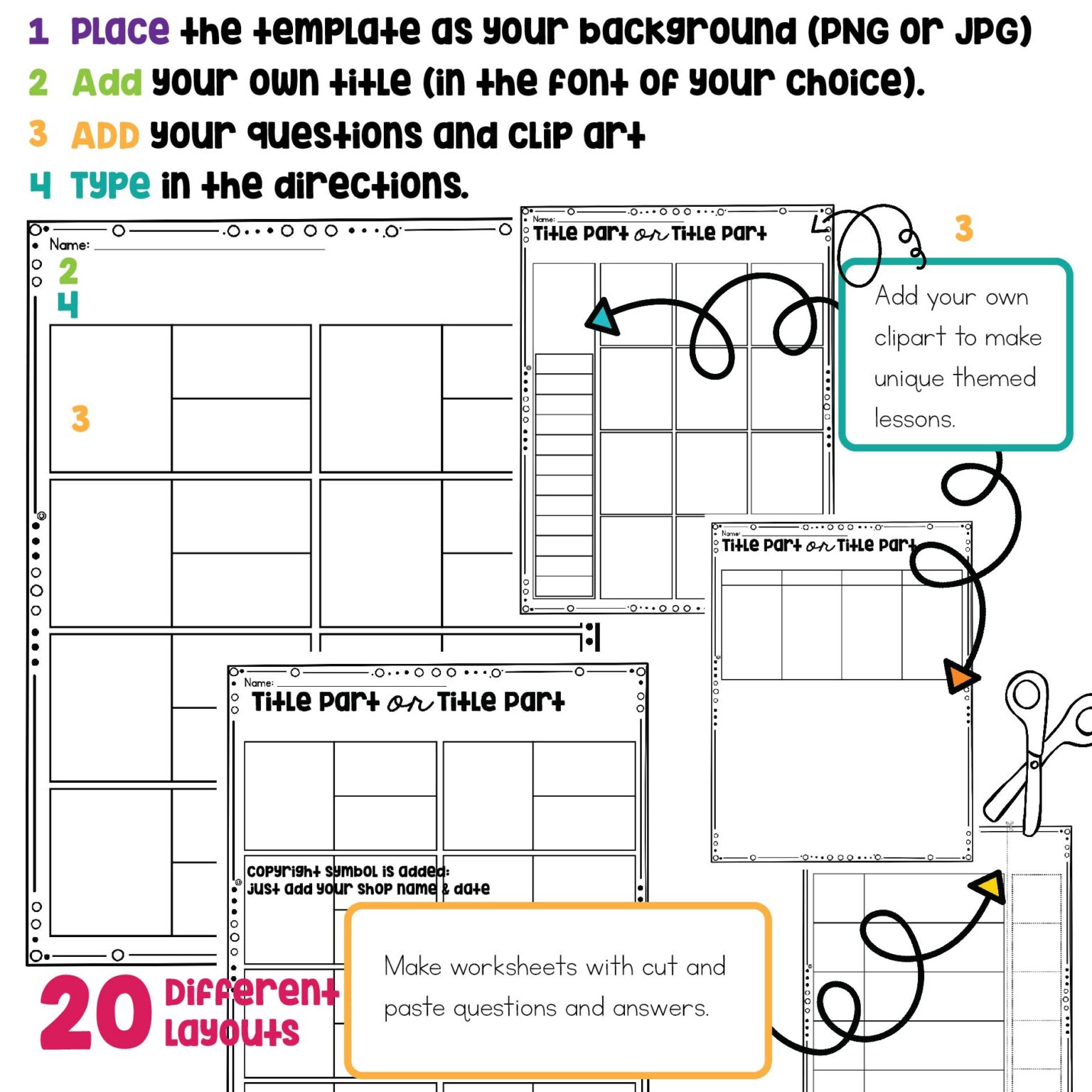 Working Worksheet Worksheet Templates for Morning Work, Homework Templates, or NO Prep ...