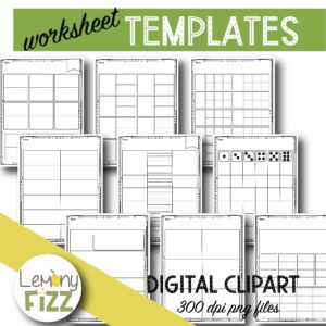 Worksheet templates to save teachers and resource creators time.
