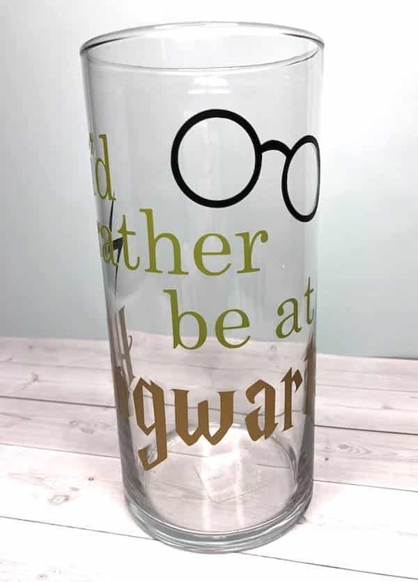 I'd rather be at Hogwarts candle jar. Harry Potter SVG
