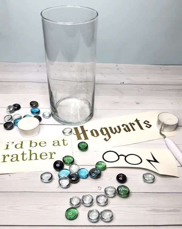 Be at Hogwarts vinyl candle holder jar. Harry Potter SVG