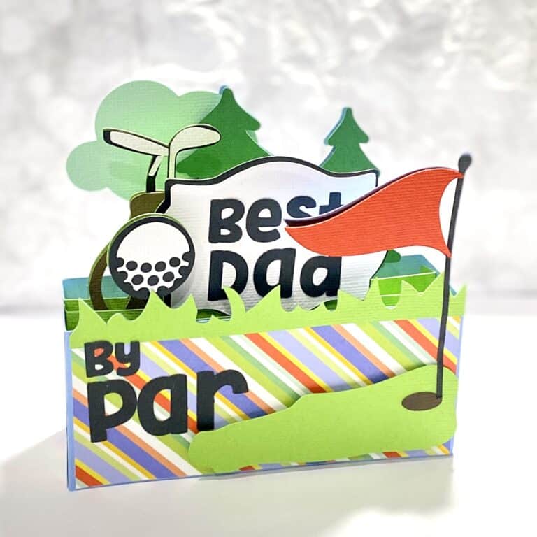 Easy DIY Golf-Themed Father’s Day Box Card: “Best Dad by Par”