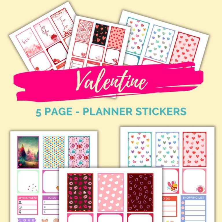 Valentine’s Day Planner Stickers